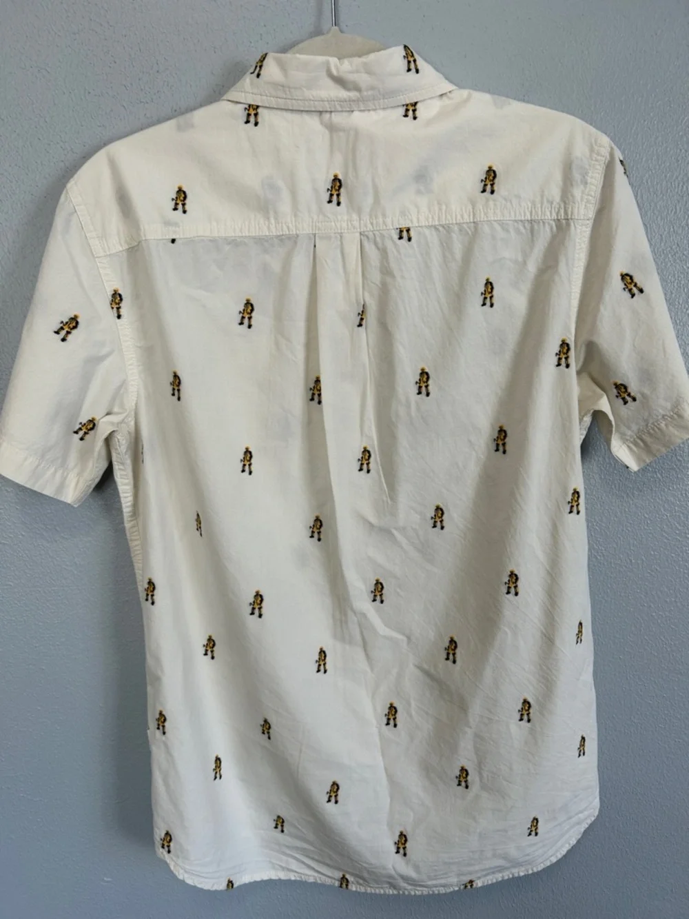North Face 100% Cotton button-down with Hockey men